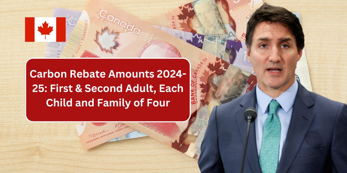 Carbon Rebate Amounts 2024-25: First & Second Adult, Each Child and Family of Four