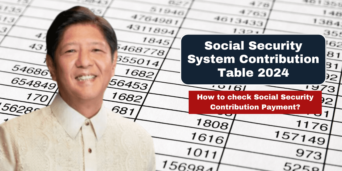 Social Security System Contribution Table 2024