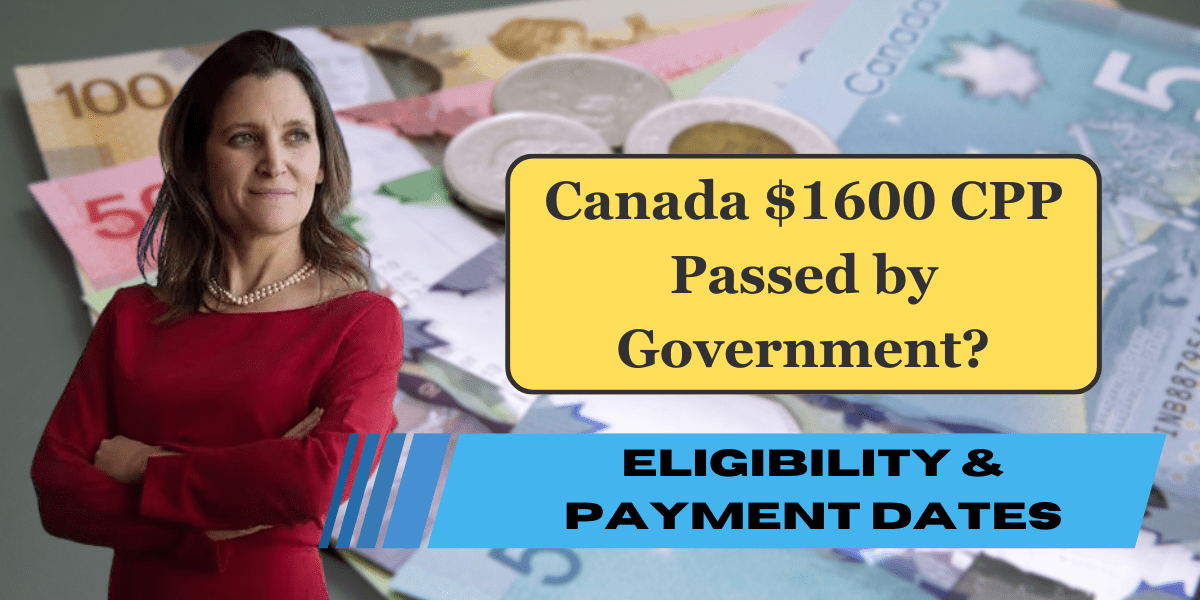 Canada $1600 CPP Passed by Government?