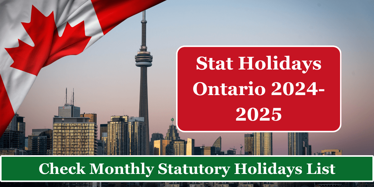 Stat Holidays Ontario 2024-2025